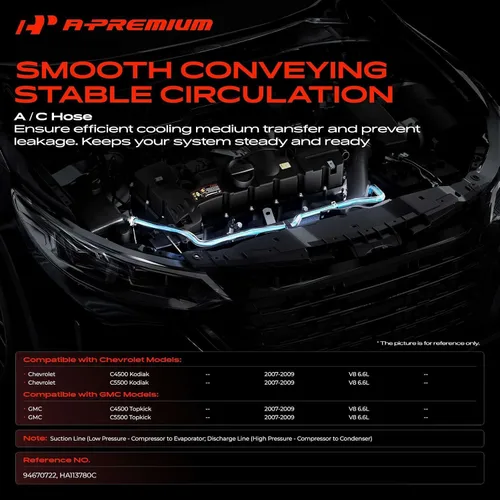 Vista 2 de A-Premium Manguera de succión y descarga de A/C compatible con Chevrolet y GMC