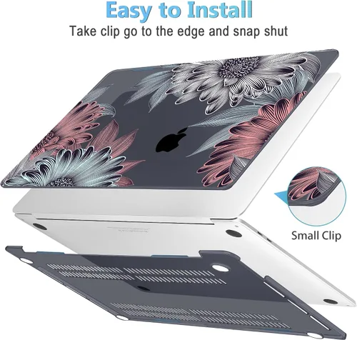 Vista 3 de Mektron para MacBook Air 13 Funda A1466/A1369 (Versión 2010-2017), Cubierta de carcasa rígida de plástico con fijación a presión para MacBook Air