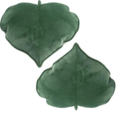 Vista 7 de Almohada decorativa 3D con hojas de felpa mullidas para sofá y sala de estar, 20 pulgadas (gris oscuro)