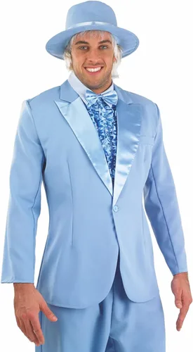 Vista 2 de fun shack Disfraz de esmoquin azul para hombre, disfraz de traje azul, disfraces de personajes de película para hombres, disfraces de Halloween