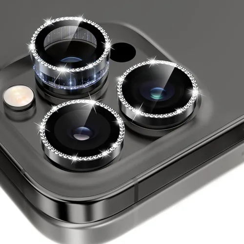 Vista 23 de GolbinBox Protector de lente de cámara para iPhone 13 Pro/13 Pro Max, ajuste invisible 1:1, vidrio templado 9H, funda individual de metal ultra HD