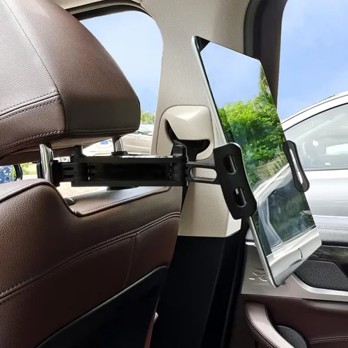 Vista 7 de Timewall Soporte universal para reposacabezas de automóvil, asiento trasero, soporte universal para teléfono celular, ángulo giratorio de 360°