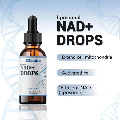 Vista 2 de Suplemento líquido liposomal de NAD+800 mg, NAD para una máxima absorción, alternativa a NMN o ribósido de nicotinamida, metabolismo y vitalidad