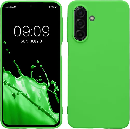 Vista 260 de kwmobile Funda compatible con Samsung Galaxy A12 - Funda protectora de silicona TPU suave y delgada - Azul Báltico
