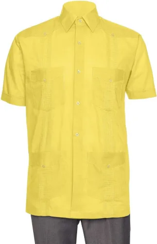 Vista 10 de Camisa Guayabera de manga corta - para hombre con aspecto de lino cubano
