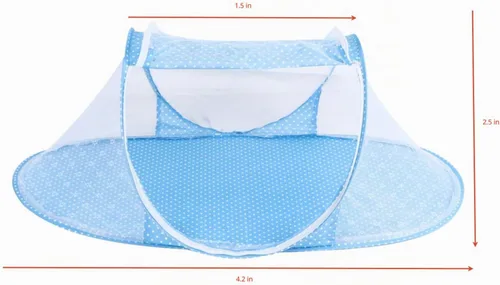 Vista 2 de Tefola Mosquitera para bebé, red plegable para cuna, ropa de cama de bebé, portátil, cómodo, almacenamiento plegable para niños, suministros