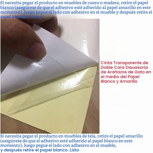Vista 4 de CAILENIFDC Cinta anti arañazos para gatos para muebles10pcs cinta transparente de doble cara
