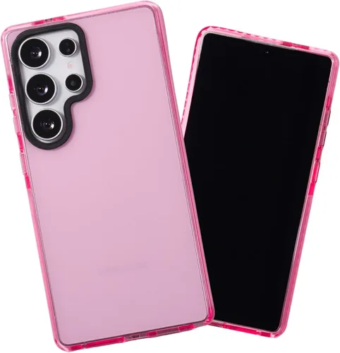 Vista 18 de SteepLab Funda de barrera para Samsung Galaxy S22 Ultra (pantalla de 6.8 pulgadas), funda absorbente de impactos con protección completa contra Rosa