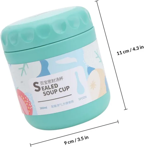 Vista 2 de DOITOOL Tarro de comida aislado para sopa y almuerzo, caja Bento al vacío, térmica, para microondas, para almacenamiento de alimentos, frasco