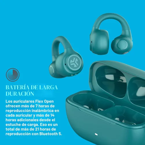 Vista 4 de JLab Auriculares Abiertos Flex, Diseño de Clip en la Oreja, Audio Inalámbrico de Oído Abierto Libertad de Ajuste Sin Esfuerzo, Escucha Segura, Verde