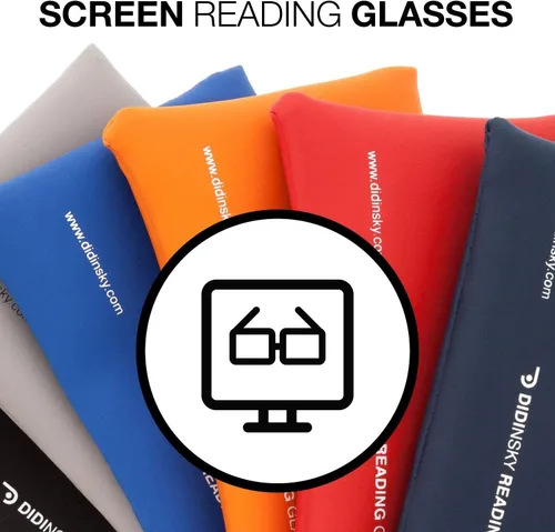 Vista 6 de DIDINSKY Reading Glasses Para hombres y mujeres. Lectores de computadora con bloqueo de luz azul. Templo flexible de goma táctil y lentes