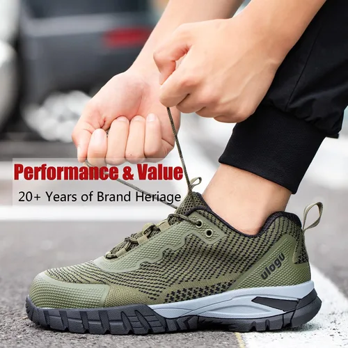 Vista 39 de ulogu Zapatos de senderismo impermeables para hombres y mujeres, cómodos, ligeros, antideslizantes, para caminar todo el día, para trabajar y caminar