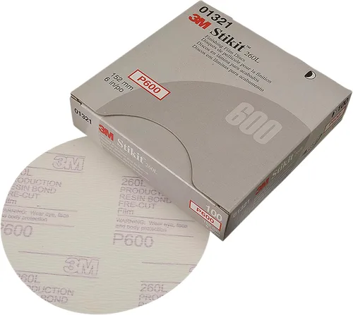 Vista 5 de 3M Disco de película de acabado Stikit, 83678, 5 in, grado P600, 100 discos por caja