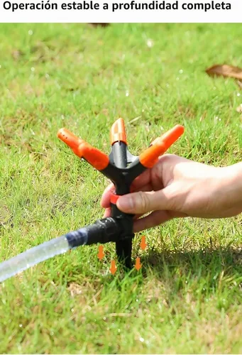 Vista 6 de Aspersor giratorio de 360° - Aspersor de césped con ángulo ajustable de 45°, sistema de riego para césped y jardines domésticos, hecho