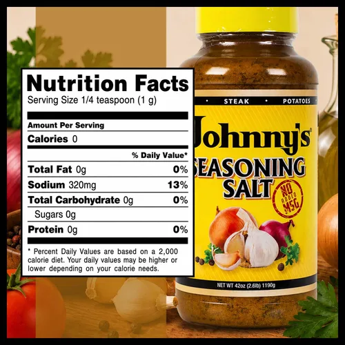 Vista 2 de Johnny's Sal de Condimento, Sin MSG, 42 Oz