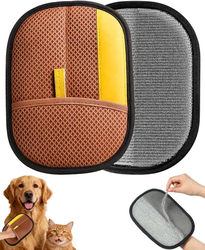 Vista 8 de Guante Removedor de Pelo de Mascotas, Guante Removedor de Pelo de Mascotas Engrosado Mejorado para Gatos y Perros, Guantes de Aseo para Gatos