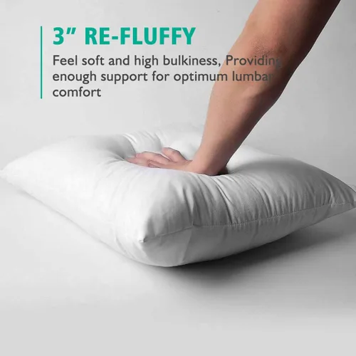 Vista 7 de APSMILE Juego de 2 rellenos de almohada de plumón orgánico de 16 x 16 pulgadas, 100 % tela de algodón, suave y esponjoso, funda de almohada