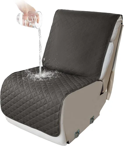 Vista 135 de HDCAXKJ Fundas impermeables 100% impermeables para sofá reclinable en forma de L, lavable, acolchada y suave para perros y mascotas, 1 funda de Negro