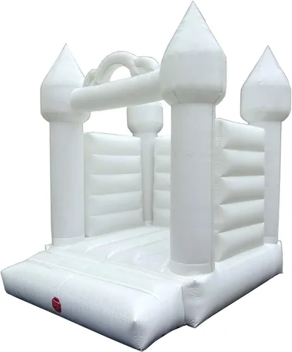 Vista 9 de Casa inflable blanca (sin soplador) – 13 x 12 x 14.5 pies – Gran castillo inflable para bodas – Jumphouse para sesiones de fotos – Gorila de fiesta