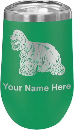 Vista 31 de LaserGram Vaso de vino de acero inoxidable de doble pared, grabado personalizado incluido (negro)
