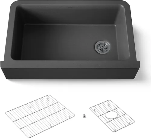 Vista 55 de Kohler K-8223-CM5 Cairn - Grifos para fregadero de cocina, color beige mate