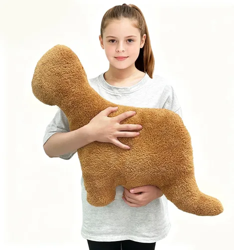 Vista 8 de Isaacalyx Almohada de pepita de dinosaurio, almohada suave de 16 pulgadas para regalos de cumpleaños, decoraciones de fiesta temática de dinosaurios
