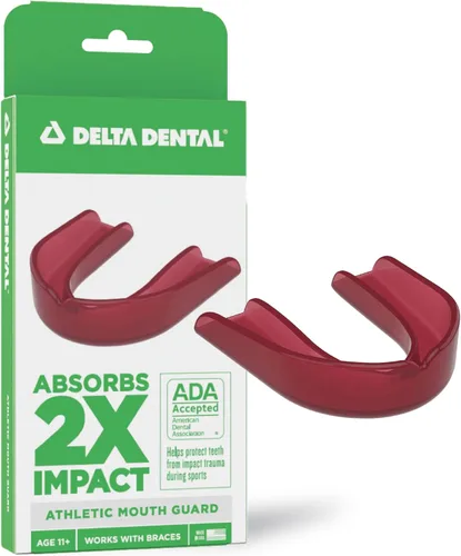 Vista 14 de Protector bucal deportivo Delta Dental - Aceptado por la ADA - 2 veces la absorción de impacto - Funciona con brackets - Aqua 2X impact absorption