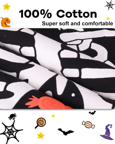 Vista 6 de DAUGHTER QUEEN Pijama para niños de 4 piezas, 100% algodón, talla 18 meses a 12 años