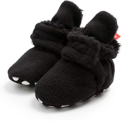 Vista 5 de Botas de forro polar para recién nacido, cálidas y cálidas, para invierno, para niños, antideslizantes, suela suave