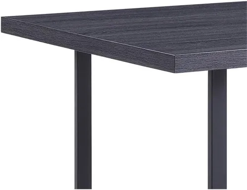 Vista 7 de Acme Nakula - Mesa de comedor de madera con base de trineo en roble gris y negro