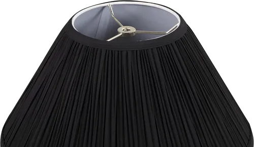 Vista 4 de Aspen Creative 33141, pantalla de araña tradicional plisada con forma de hongo negro, parte superior de 6 pulgadas x 14 pulgadas inferior x 18