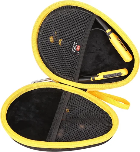 Vista 2 de FBLFOBELI Funda rígida compatible con auriculares Bluetooth inalámbricos DEWALT con banda para el cuello, auriculares Bluetooth 2 en 1 con altavoces