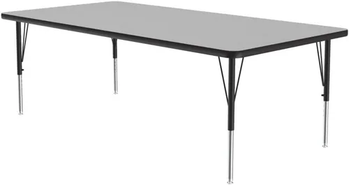 Vista 21 de Correll Mesa rectangular de actividades para el aula de 24 x 48 pulgadas, altura ajustable (19 a 29 pulgadas), parte superior de granito gris, borde