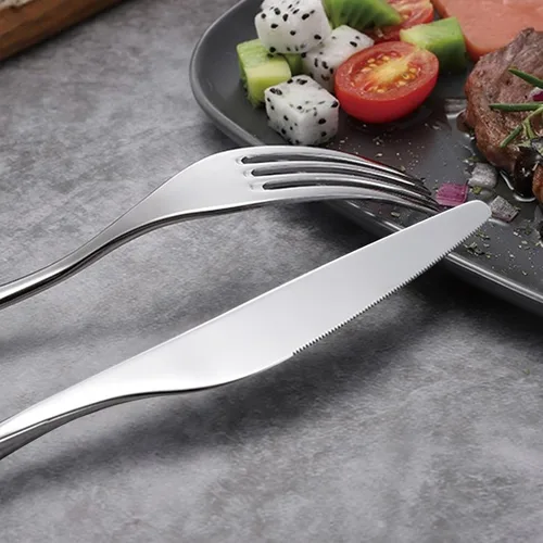 Vista 3 de 10-Piece Exquisite Silverware Set, Stainless Steel Flatware Set, Cutlery Set for 2, Fork Spoon Knife Set Eating Utensils Tableware Set for Kitchens