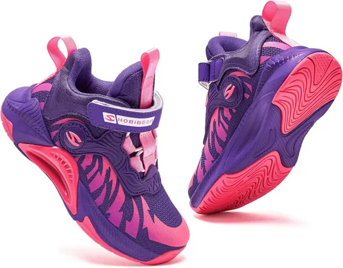 Vista 2 de HOBIBEAR Kids Sneakers for Boys Girls Running Tennis Shoes Basketball Breathable Athletic