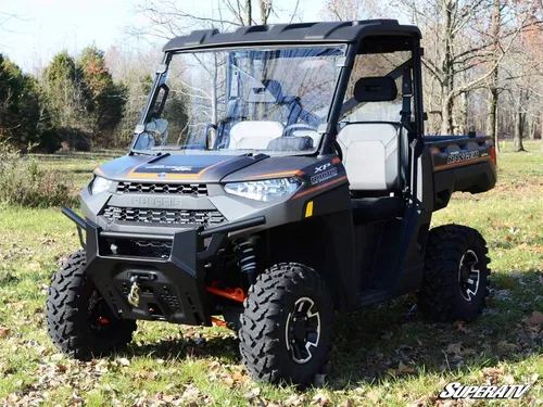Vista 4 de Parabrisas SuperATV de tamaño completo para Polaris Ranger XP 1000 2017+ (ver ajuste) Policarbonato de 1/4 pulgadas de grosor resistente a