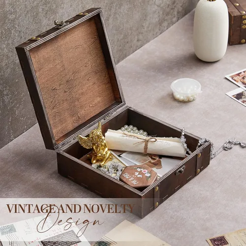 Vista 6 de AW BRIDAL Caja de recuerdo personalizada regalos del día de San Valentín para esposa caja de memoria de madera para baratijas fotos joyería regalos