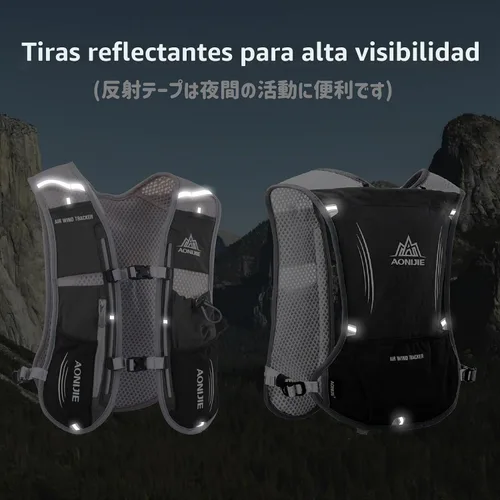 Vista 6 de Azarxis Hydration Running Vest Backpack Pack 5L 5.5L for Women and Men Jogging Trail Race Marathon Cycling Hiking