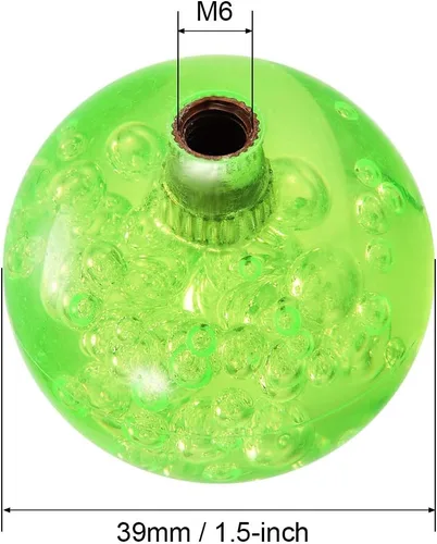 Vista 2 de uxcell Joystick Ball Top Handle Rocker Cabeza Redonda Arcade Juego DIY Piezas Reemplazo Cristal Verde