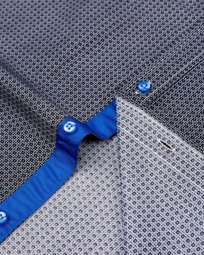 Vista 4 de J.VER Camisas de vestir estampadas para hombre, estilo casual, de manga larga, con botones