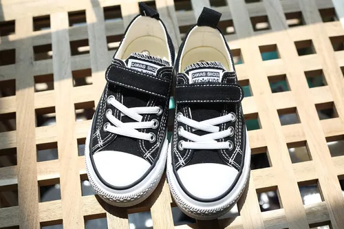 Vista 9 de justwaner Zapatos de lona para niños y niñas, ligeros, transpirables, con velcro para correr