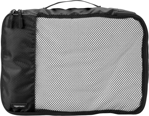 Vista 2 de Tienda Basics - Juego de 4 cubos de organizador de viaje, tamaño mediano, Negro, M