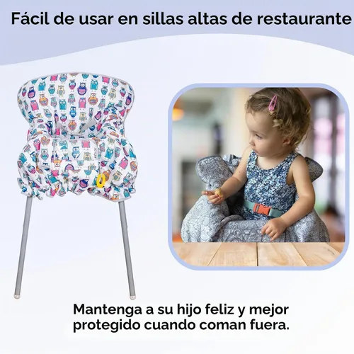 Vista 6 de Suessie Funda para carrito de compras y funda para silla alta con almohada de apoyo de cojín (búhos con cojín)