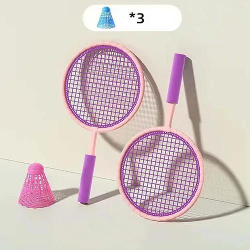 Vista 6 de Raquetas de bádminton para niños, raqueta de tenis de agarre cómodo, raqueta de tenis, juguetes deportivos para jugadores, zona