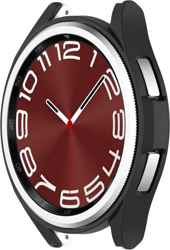Vista 2 de Funda para Samsung Galaxy Watch 6 Classic de 1.693 in y 1.850 in, resistente a los arañazos, duradera carcasa protectora de policarbonato
