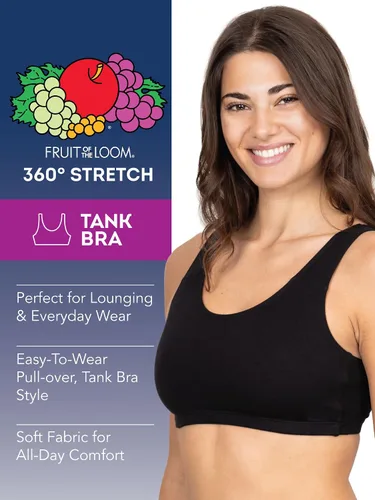 Vista 5 de Fruit of The Loom Women's Multi-Pack Tank Top Style Sports Bra