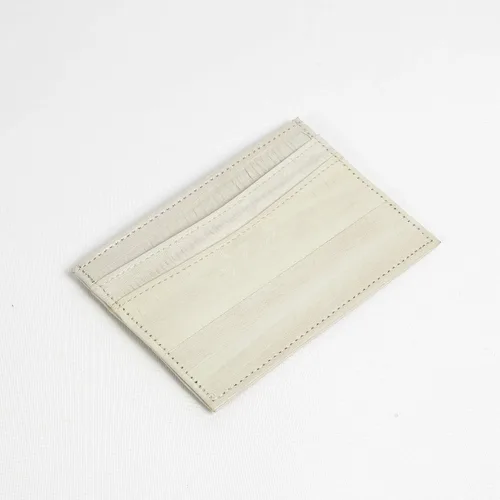 Vista 3 de CARTERA DE TARJETA DE PIEL DE ACERO, Blanco, Cartera delgada