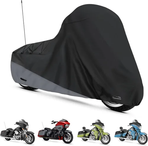 Vista 7 de XYZCTEM - Funda para motocicleta - Bolsa de almacenamiento impermeable para exteriores, hecha de material resistente, se adapta hasta 87 pulgadas
