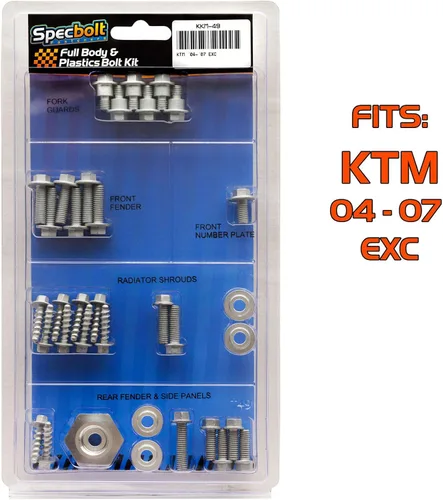 Vista 2 de Specbolt Fasteners Kit de tornillos de cuerpo completo y plásticos para todos: KTM EXC (2004-2007) #49