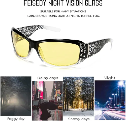 Vista 2 de FEISEDY - Gafas de sol para mujer color amarillo